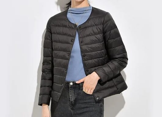 Women's Lightweight Down-Lined Jacket - 14 Colours, 6 Sizes!