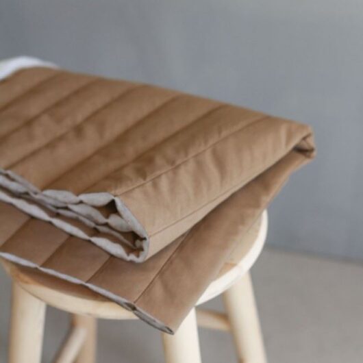 Mind The MAKER Jordan Quilt Strip Shell Quilted Coating Fabric Camel