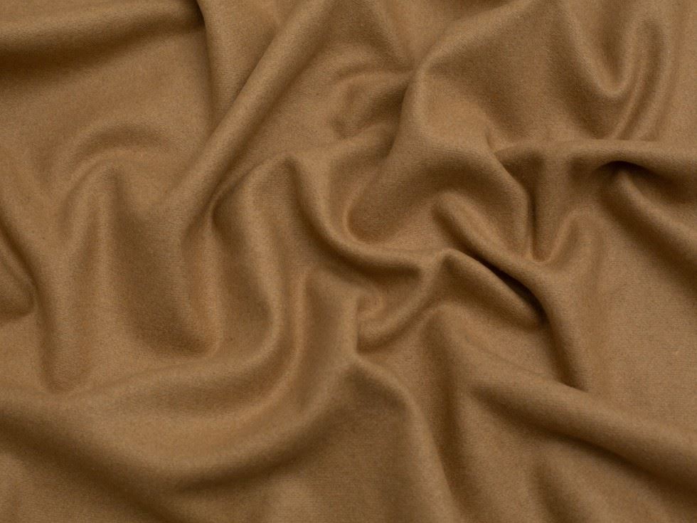 Minerva Core Range Melton Wool Blend Coating Fabric Camel