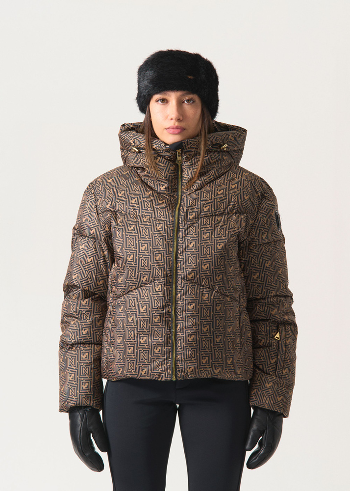 Nikkie Newport Print Jacket - Camel - 14