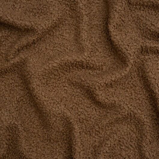 Teddy Faux Fur Coating Fabric Camel